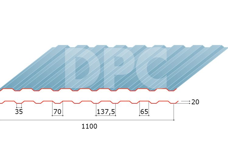 DPC Wandprofielplaat 18-76-W