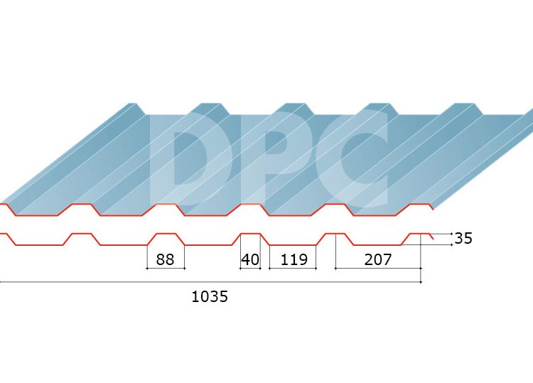 DPC Wandprofielplaat 18-76-W
